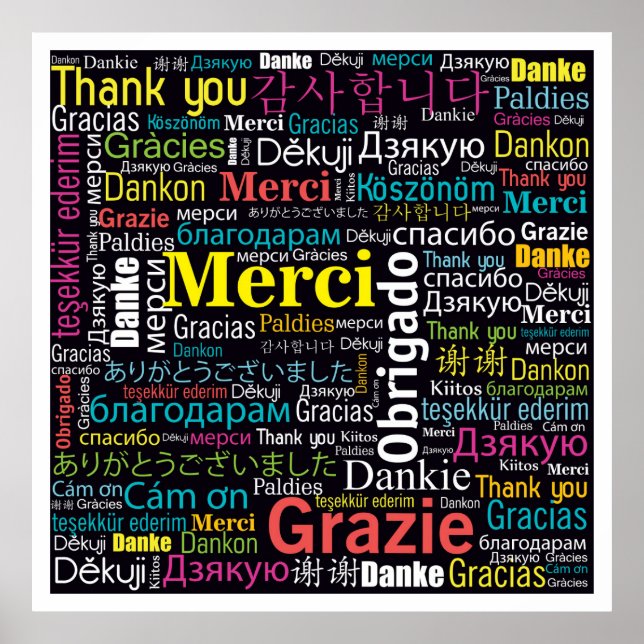 Multicultural Thank You Poster (Front)