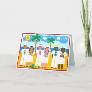 Multicultural wedding congratulations card