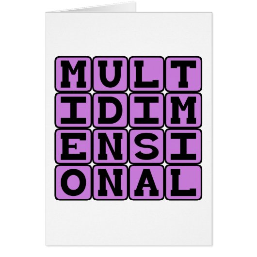 Multidimensional, Across Many Dimensions Cards (Front)