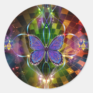 Multidimensional Transformation - Sacred Geometry Classic Round Sticker