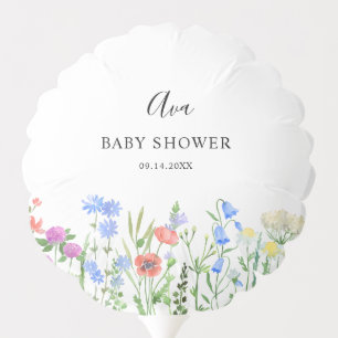 Multihued Wildflower Baby Shower Celebration Balloon