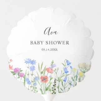 Multihued Wildflower Baby Shower Celebration Balloon