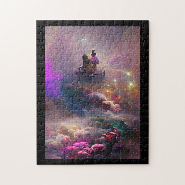 Multilayered dream fantasy colorful jigsaw puzzle (Vertical)