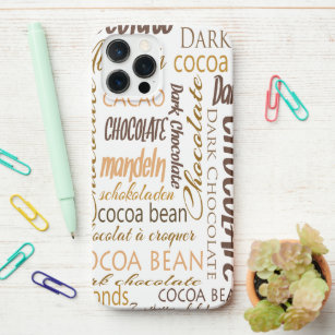 Multilingual Chocolate Typography Word Collage  iPhone 12 Pro Max Case