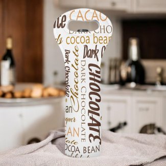 Multilingual Chocolate Typography Word Collage