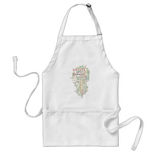 Multilingual Hakuna Matata Global Word Cloud Art Adult Apron