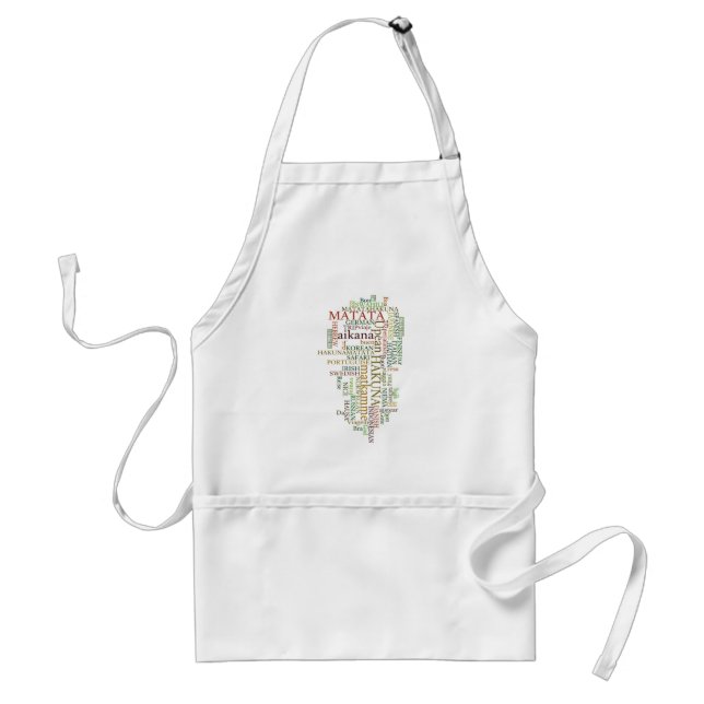 Multilingual Hakuna Matata Global Word Cloud Art Adult Apron (Front)