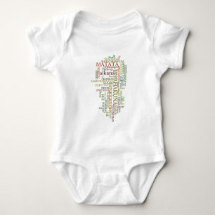 Multilingual Hakuna Matata Global Word Cloud Art Baby Bodysuit