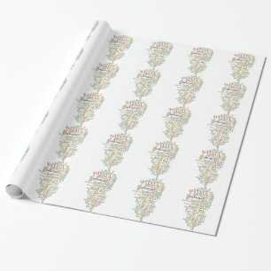 Multilingual Hakuna Matata Global Word Cloud Art Wrapping Paper