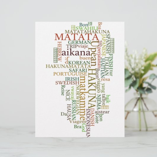 Multilingual Mantras: Hakunamatata Global Message (Standing Front)