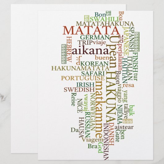 Multilingual Mantras: Hakunamatata Global Message (Front/Back)