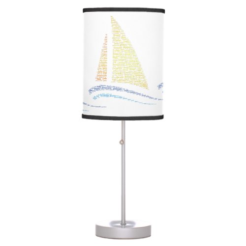 Multilingual Sailboat Table Lamp