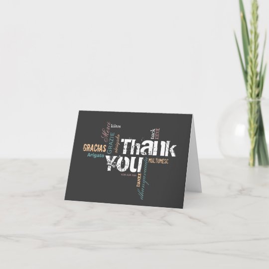 Multilingual Thank You Card | Zazzle.com