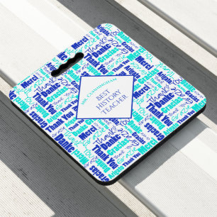 Multilingual Thank You Teacher Appreciation Seat Cushion