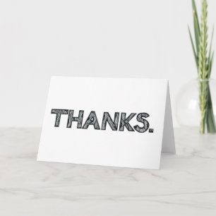 Multilingual "Thanks" Greeting Card   Customizable