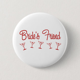 MultiMartini-BridesFriend-Red Pinback Button