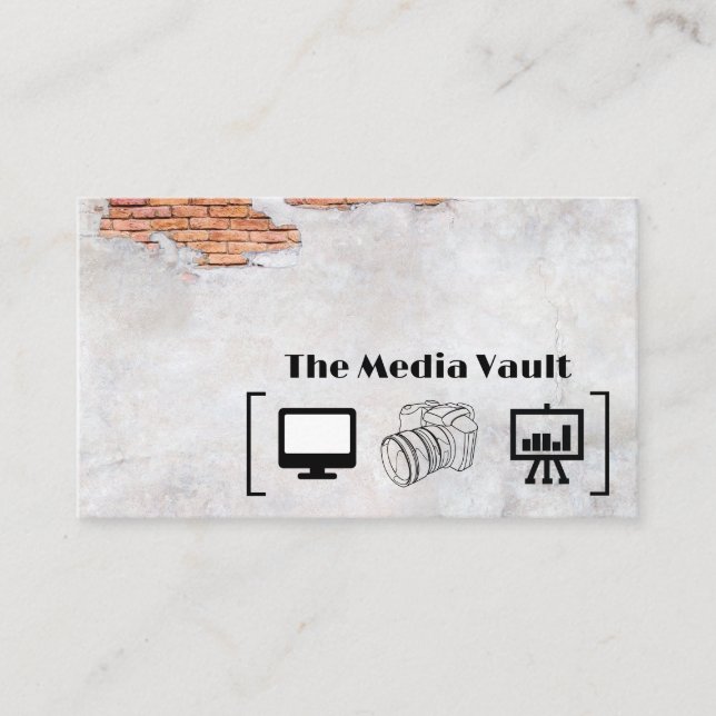 Multimedia | Brick wall Business Card (Front)
