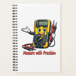 Multimeter Cartoon Measure With Precision Notebook