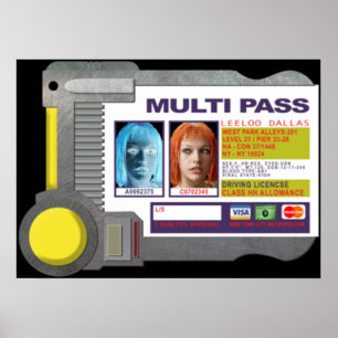 Multipass - Inspired by The Fifth Element Poster