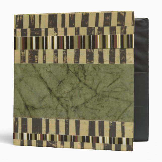 Multipatterned Panel Painting 3 Ring Binder (Front/Inside)