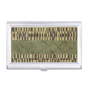 Multipatterned Panel Painting Business Card Holder