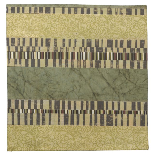 Multipatterned Panel Painting Cloth Napkin (Front)