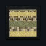 Multipatterned Panel Painting Gift Box<br><div class="desc">A multipatterned panel painting,  created by Jennifer Goldberger. Dark green,  brown,  tan,  white and yellow are sprinkled liberally throughout this amazing work. Be sure to get your copy now!</div>