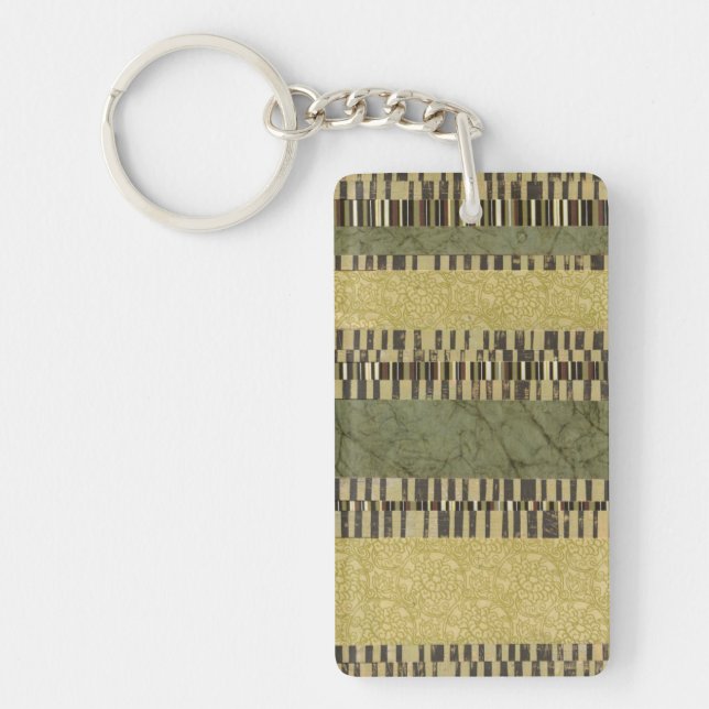 Multipatterned Panel Painting Keychain (Front)