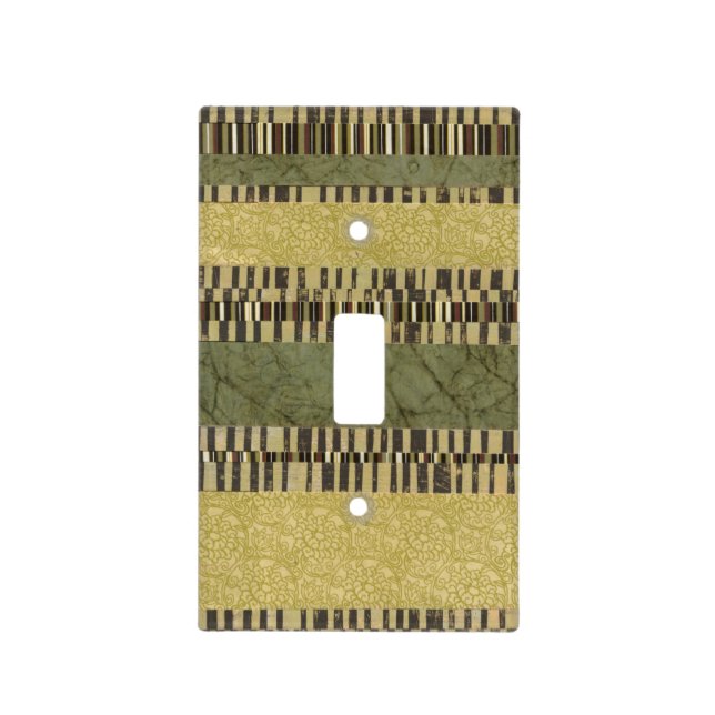 Multipatterned Panel Painting Light Switch Cover (Front)