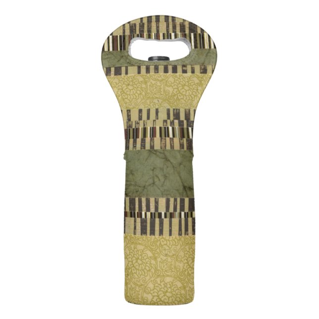 Multipatterned Panel Painting Wine Bag (Back)