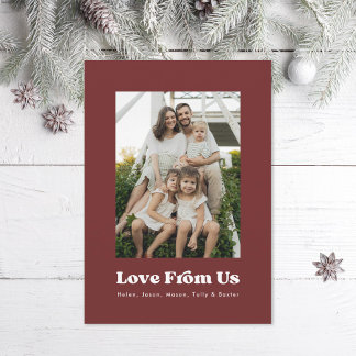 Multiphoto Love from Us Family Photo Holiday Card