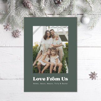 Multiphoto Love from Us Family Photo Holiday Card