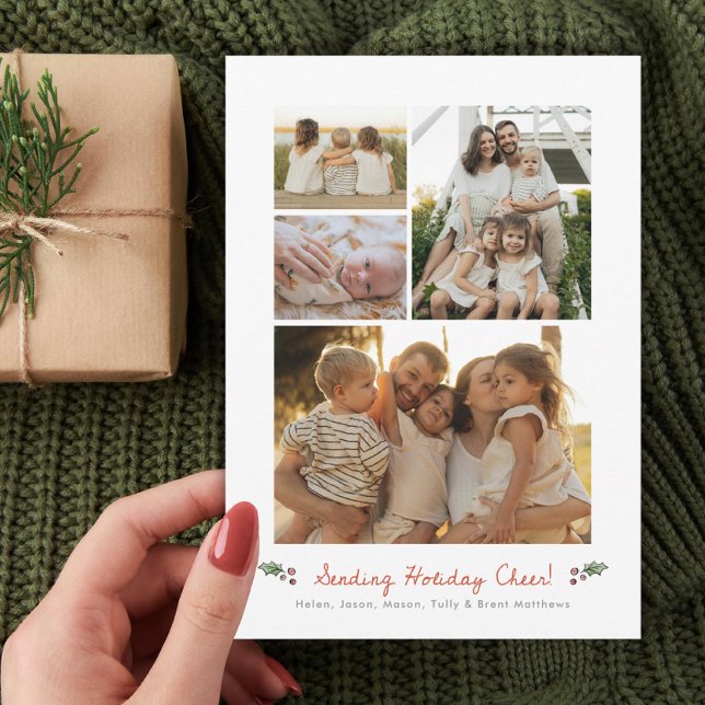 Multiphoto Sending Holiday Cheer Photo Card (Creator Uploaded)