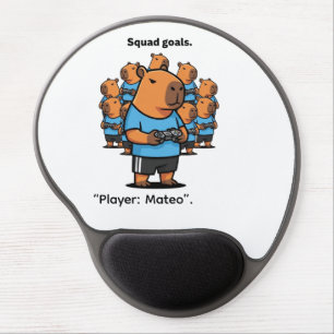 "Multiplayer Capybara Gaming Crew" Gel Mouse Pad