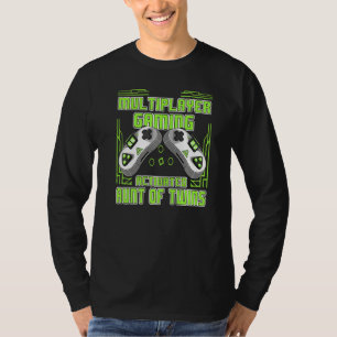 Multiplayer Gaming Aunt Of Twins Video Gamer Women T-Shirt