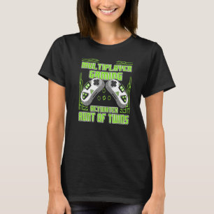 Multiplayer Gaming Aunt Of Twins Video Gamer Women T-Shirt