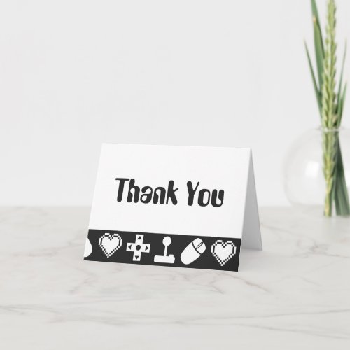 Multiplayer Mode in Black Thank You Card