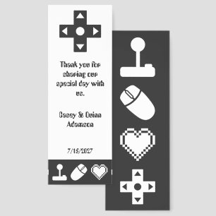 Multiplayer Mode in Black Wedding Favor Bookmarks