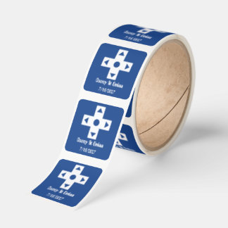 Multiplayer Mode in Blue Wedding Square Sticker