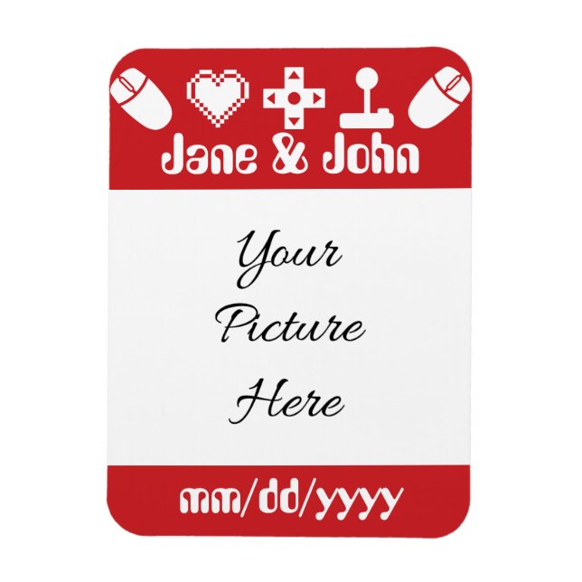 Multiplayer Mode in Cherry Save-the-Date Magnet (Vertical)