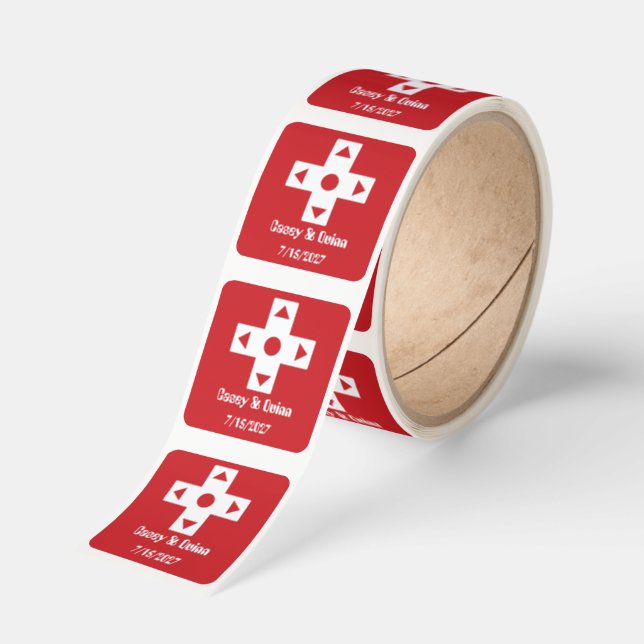 Multiplayer Mode in Cherry Wedding Square Sticker (Roll)