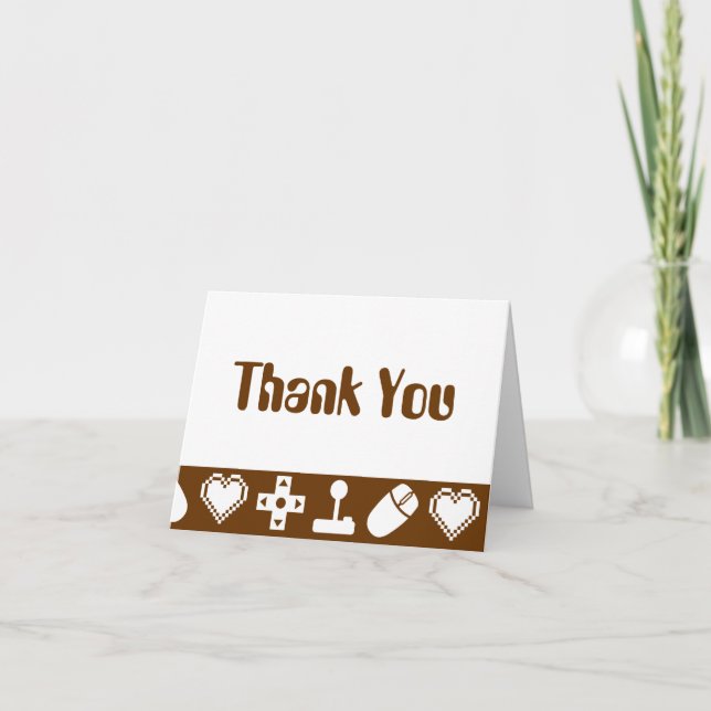Multiplayer Mode in Chocolate Thank You Card (Front)