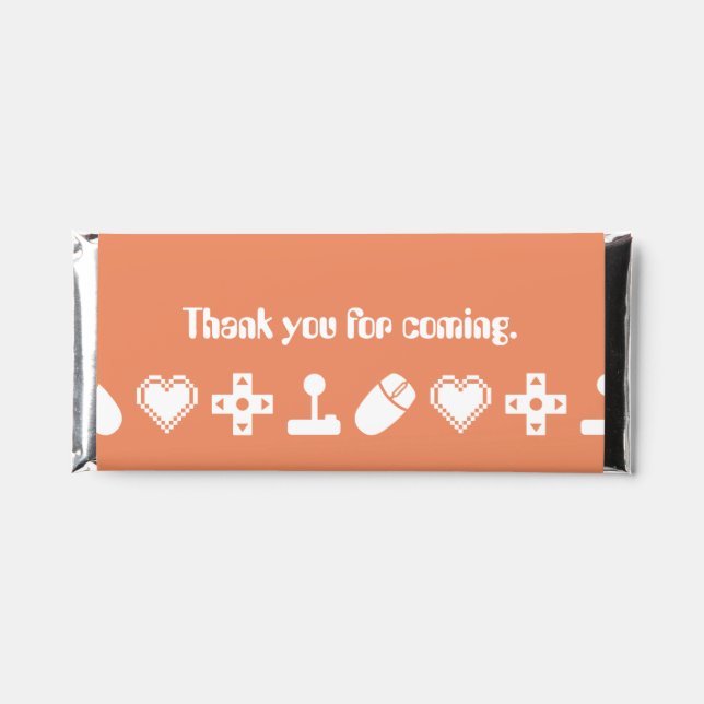 Multiplayer Mode in Coral Hershey Bar Favors (Front)