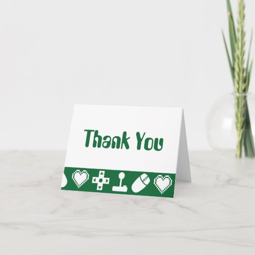 Multiplayer Mode in Green Thank You Card