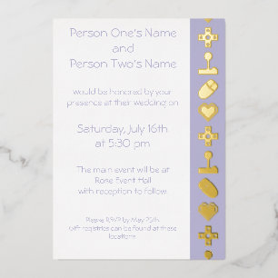 Multiplayer Mode in Lavender Foil Invitation