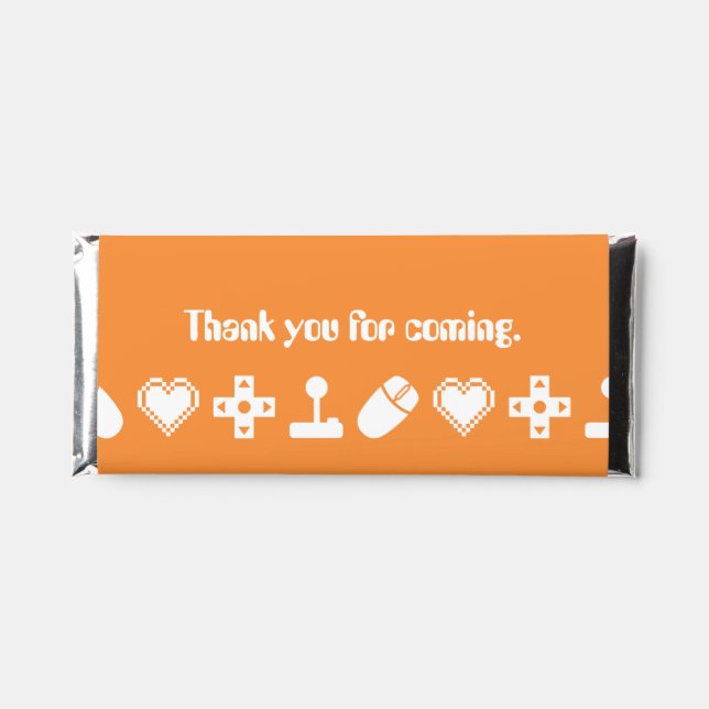 Multiplayer Mode in Orange Hershey Bar Favors (Front)