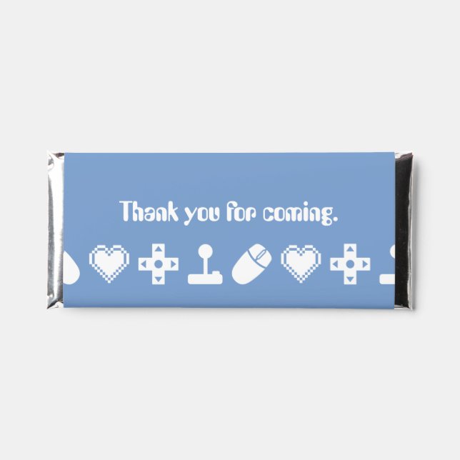 Multiplayer Mode in Periwinkle Hershey Bar Favors (Front)