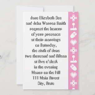Multiplayer Mode in Petal Pink Wedding Invitation