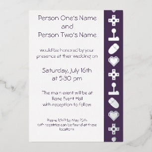 Multiplayer Mode in Purple Foil Invitation
