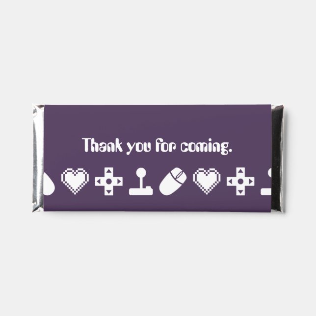 Multiplayer Mode in Purple Hershey Bar Favors (Front)